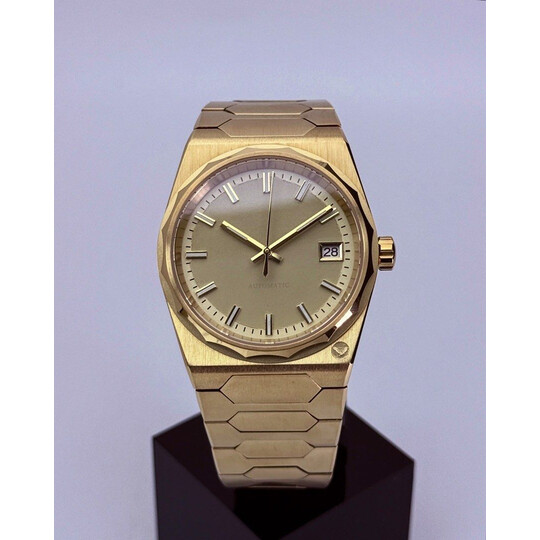 Custom Seiko Mod • No Logo Champagne Gold VC 222 • 37mm